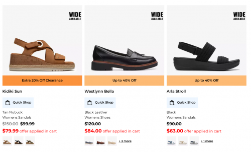 Clarks Shoes Canada: up to 40% off + Extra 20% off Clearance Styles This Weekend Only