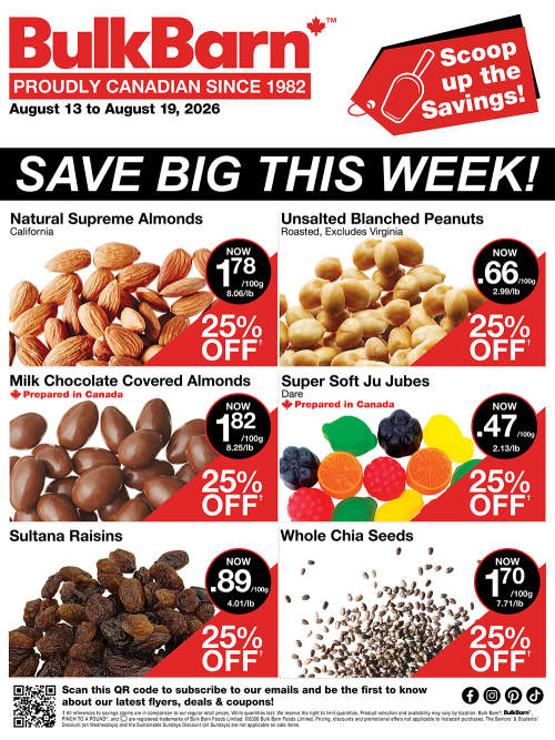 Bulk Barn Canada Flyer Deals: Save 25% off Select Items