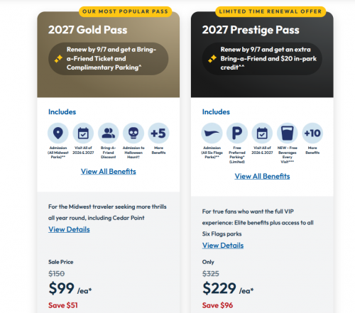 Canada’s Wonderland: Save up to $96 on 2027 Season Passes