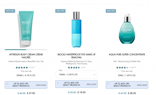 Biotherm Canada: Save up to 40% on Select Items + Free Gift When You Spend $150 or More