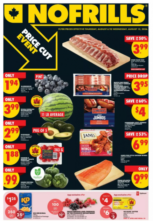 No Frills Ontario Flyer Deals August 6th – 12th