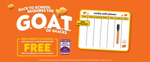 Goldfish Canada: Get A Free Whiteboard Planner and A Free Product Coupon When You Purchase 3 Packs
