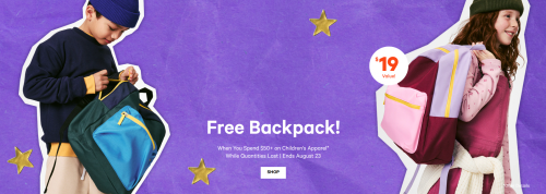 Joe Fresh Canada: Summer Clearance up to 50% off + Free Backpack When You Spend $50 on Children’s Apparel