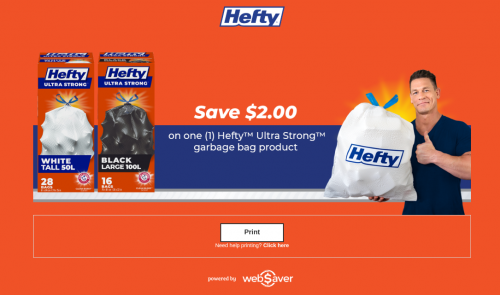 WebSaver Canada Coupons: Save $2 on Hefty Ultra Strong Garbage Bags