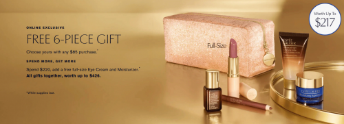 Estée Lauder Canada Fall Offers & Promotions: FREE 6-Piece Gift ($217 Value) with Any $85 Purchase + up to 40% off Seasonal Favourites + FREE Shipping & Returns with $50 Purchase + More