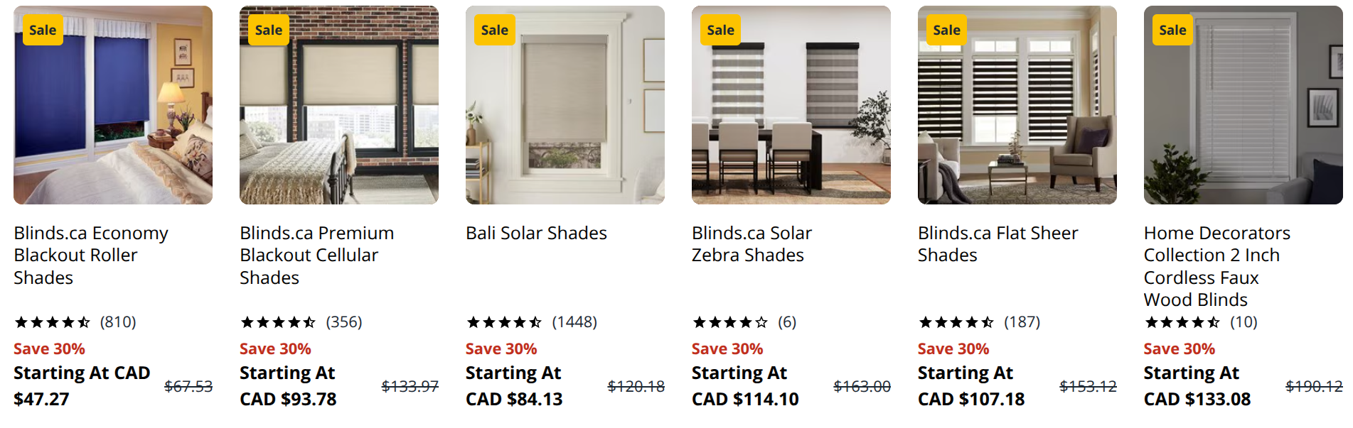 Blinds Canada Labour Day Sale: 30% off Sitewide