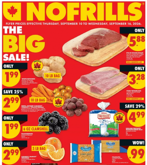 No Frills Ontario Flyer Deals September 10th – 16th