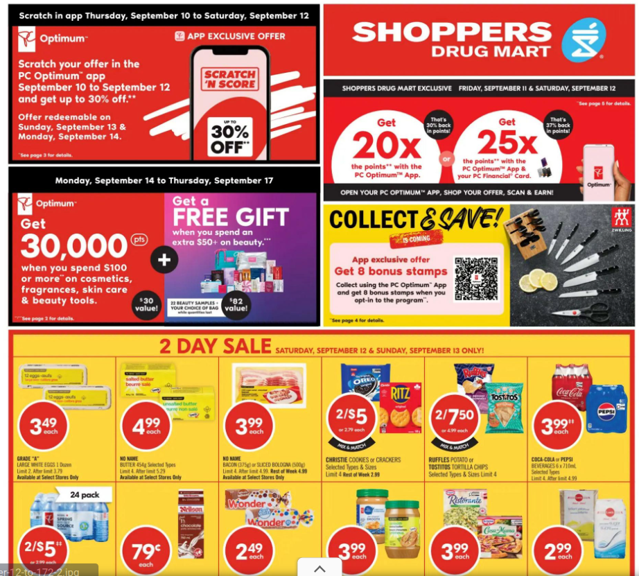 Shoppers Drug Mart Canada: 20x The PC Optimum Points September 11th & 12th, or 25x The Points When You Pay With Your PC Financial Card