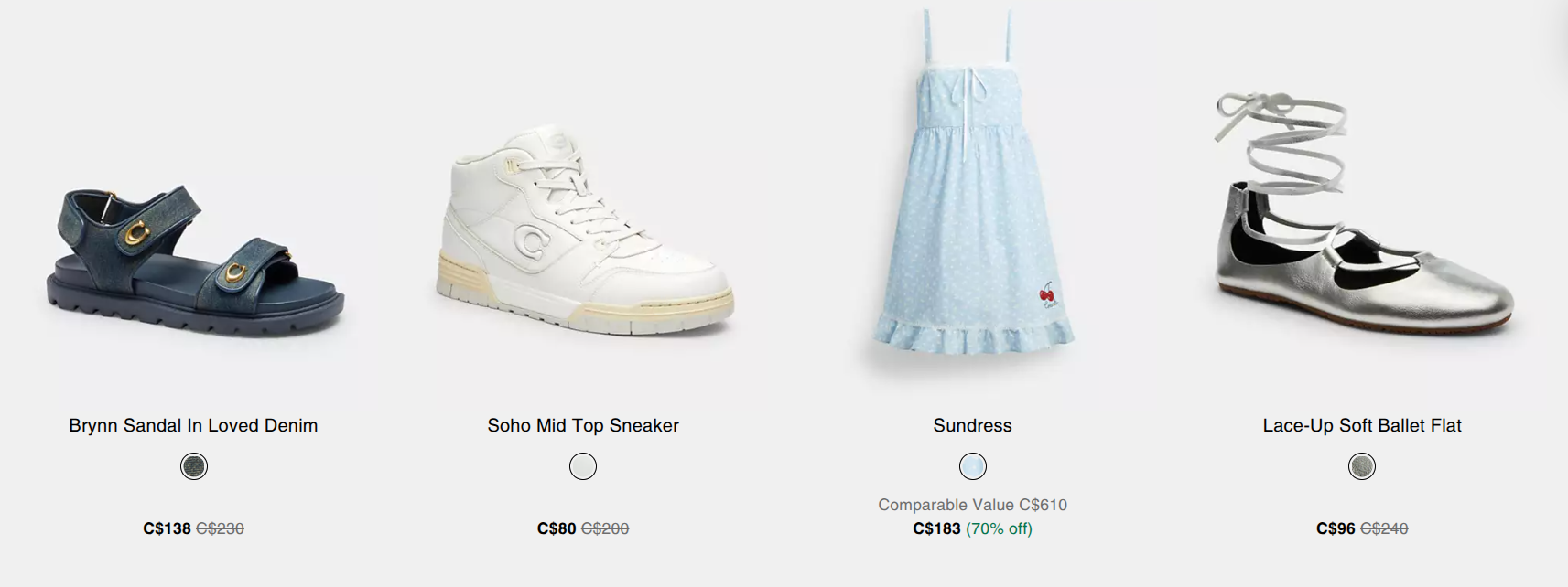 Coach Outlet Canada Deals Sale: Save 40-75% Off Disney X Coach High Line Sneaker & Slide with Mickey Mouse + More