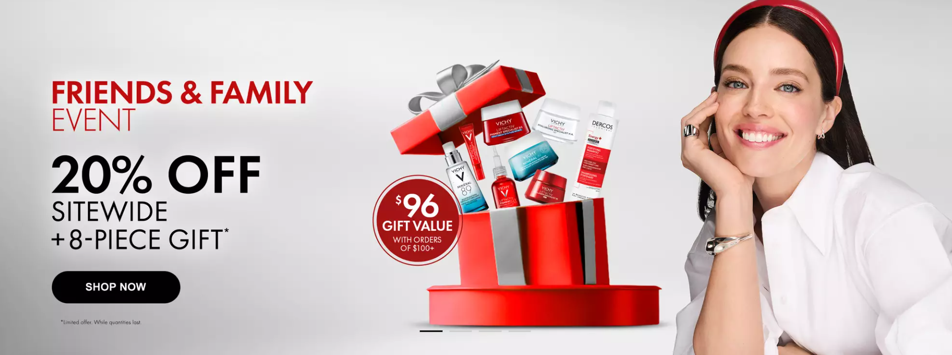 Vichy Canada Friends & Family Event Sale: Save 20% Off Everything Sitewide with No Minimum Purchase + FREE 8-Piece Gift ($96 Gift Value) with $100 Purchase + More Deals