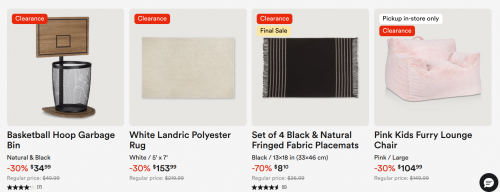 Bouclair Canada: 30% off Select Furniture + Clearance up to 70% off + More