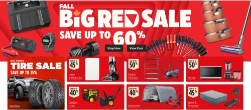 17 Canadian Tire New Weekly Sale + Deals: Fall Sale up to 60% off + $40 Bonus CT Money When You Spend $200 September 17th & 18th