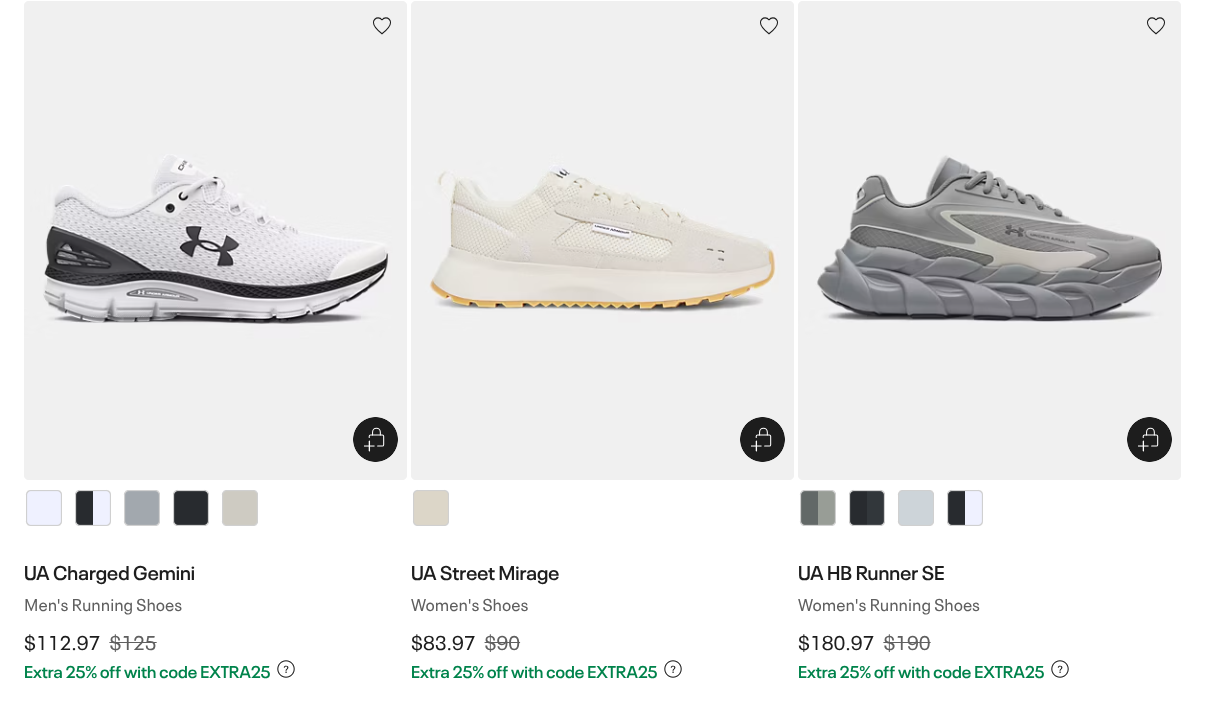 Under Armour Canada: Extra 25% Off Footwear & Accessories
