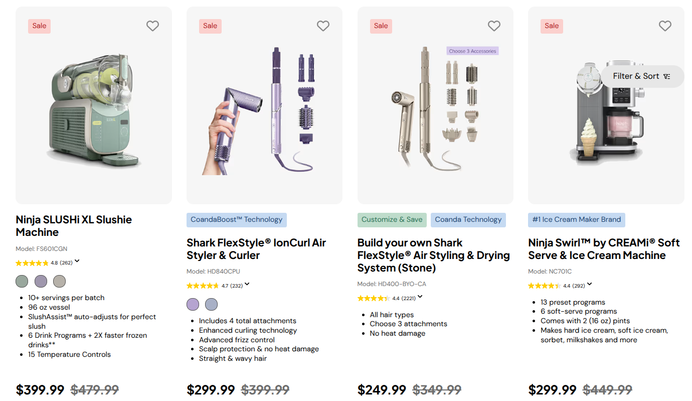 SharkNinja Canada: Up to $150 Off Frozen Treat Makers + 50% Sale — slide 1