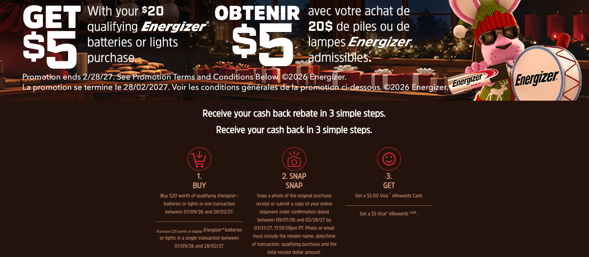 Score a $5 Visa eReward Card with Your Next Energizer Purchase