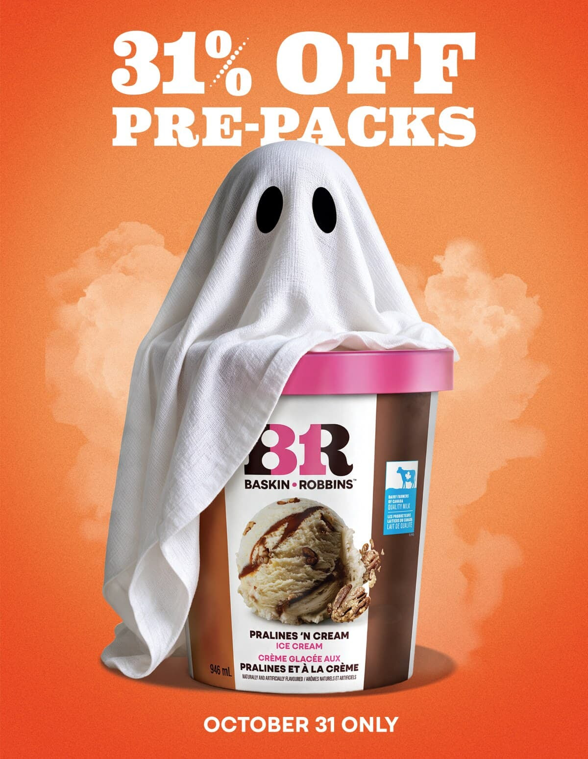 Baskin-Robbins 31% Off Pre-Packs This Halloween — One Day Only — slide 1